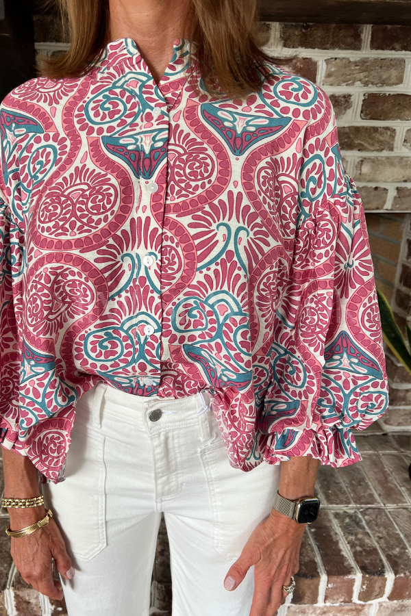 Elisha top, woodrose multi