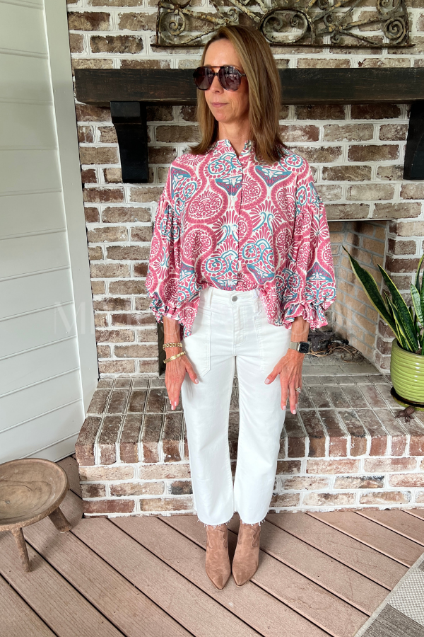 Elisha top, woodrose multi