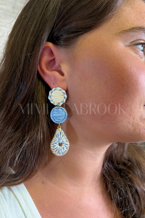 Eliza earrings, blue