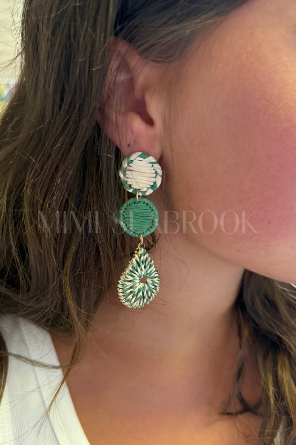 Eliza earrings, green