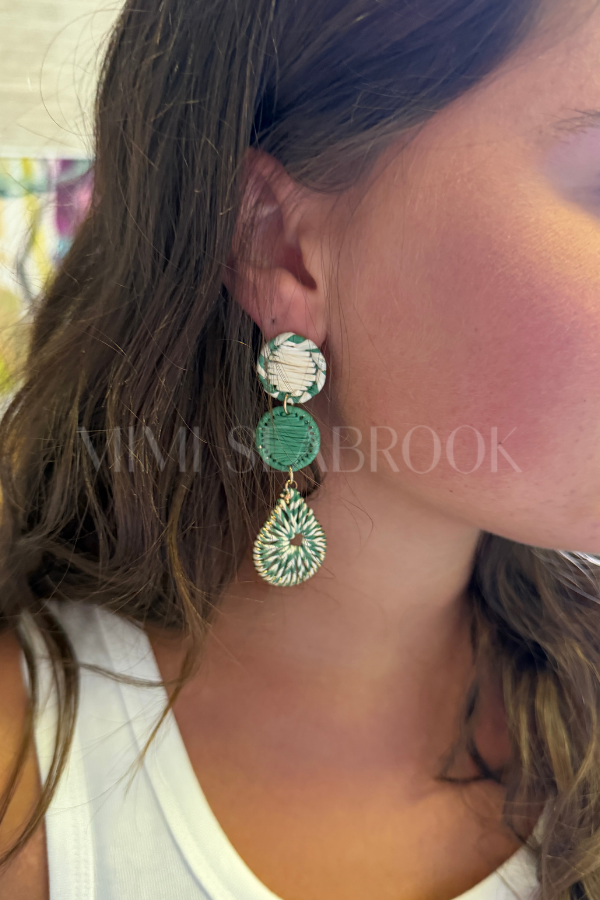 Eliza earrings, green