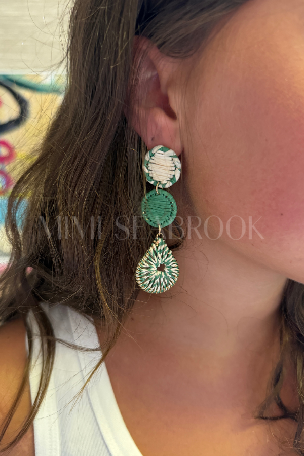 Eliza earrings, green