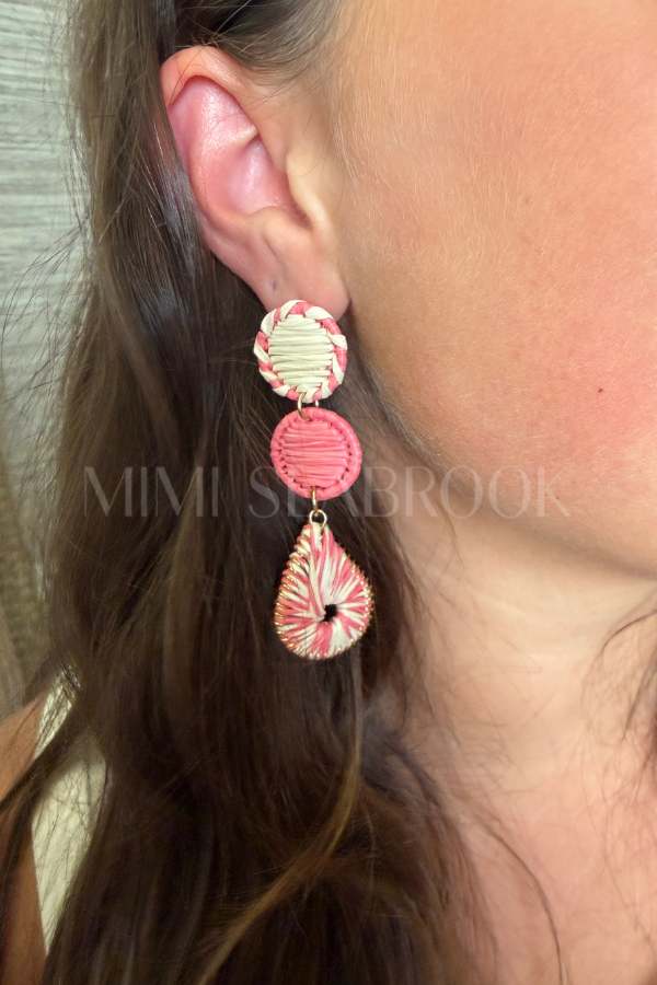 Eliza earrings, pink