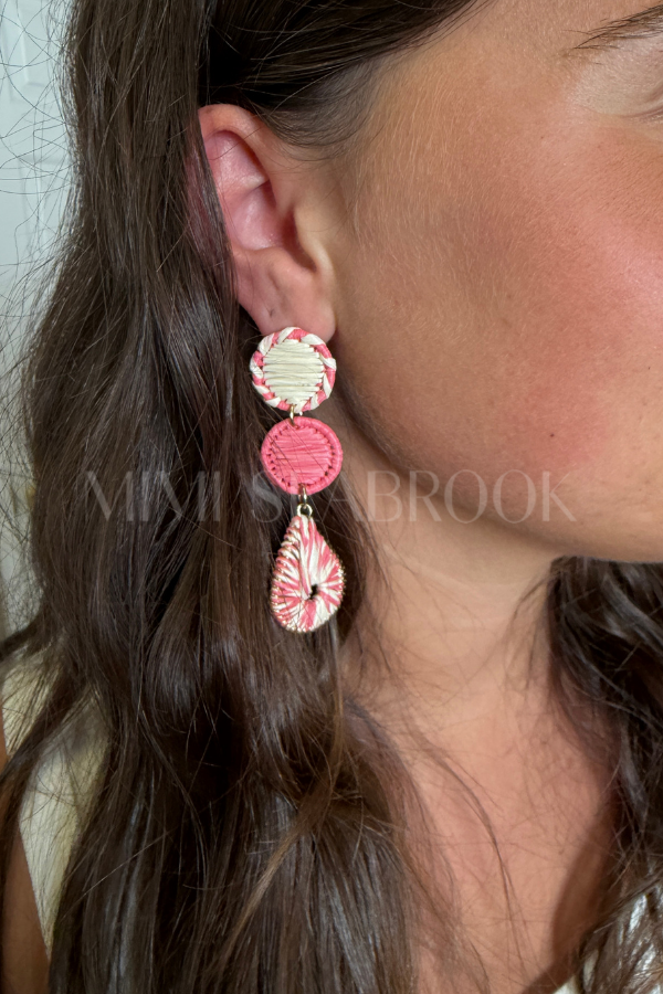 Eliza earrings, pink