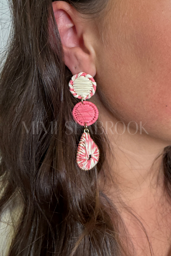 Eliza earrings, pink
