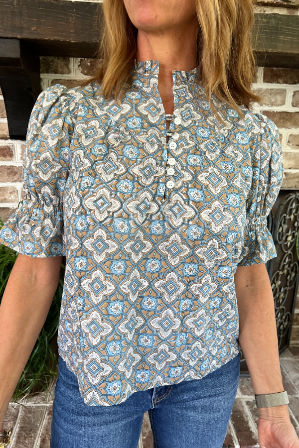 Ellie Blouse, Dusk Petals by Victoria Dunn