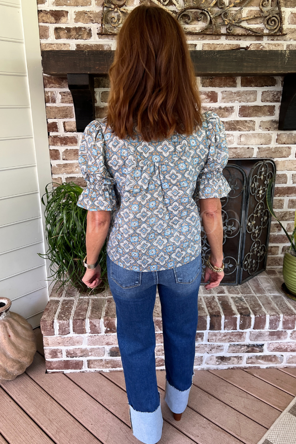 Ellie Blouse, Dusk Petals by Victoria Dunn
