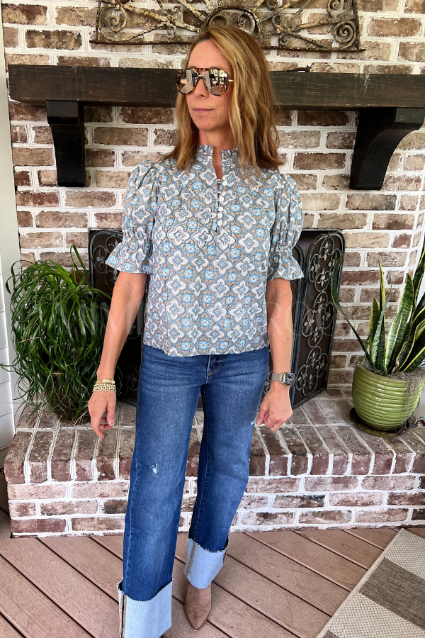 Ellie Blouse, Dusk Petals by Victoria Dunn