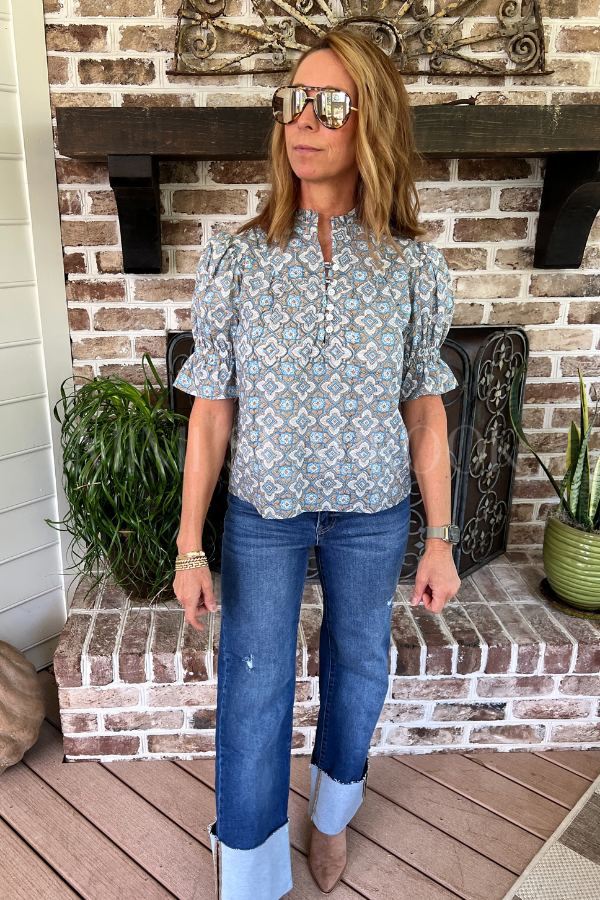 Ellie Blouse, Dusk Petals by Victoria Dunn