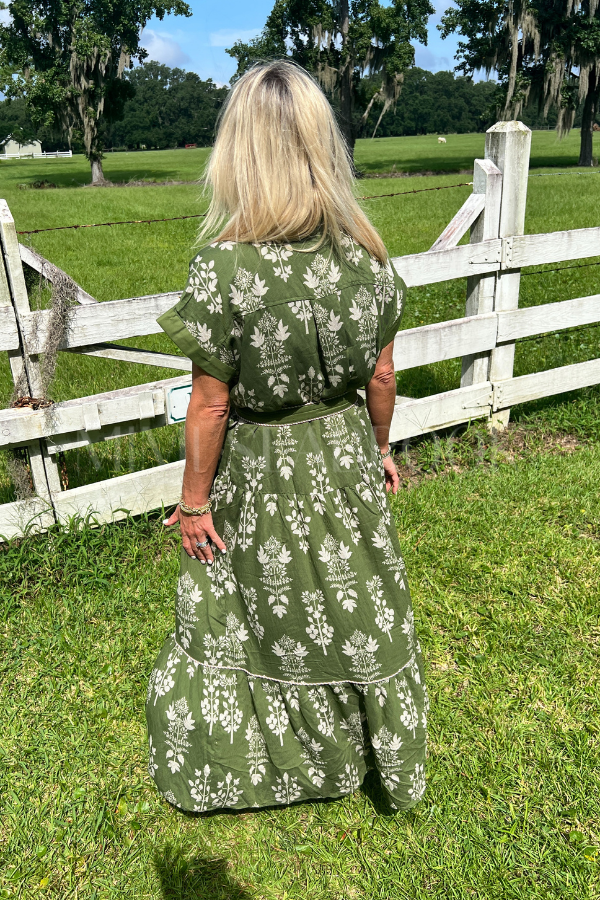 Elsa dress, olive