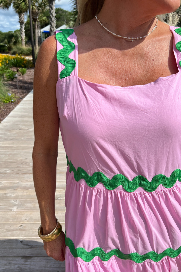 Elyssa dress, pink/green