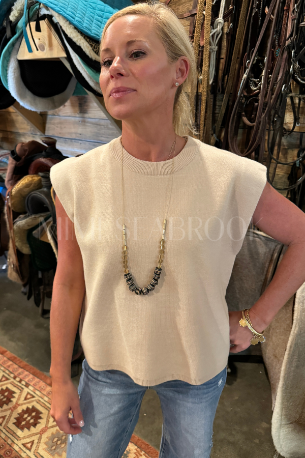 Ember top, ecru