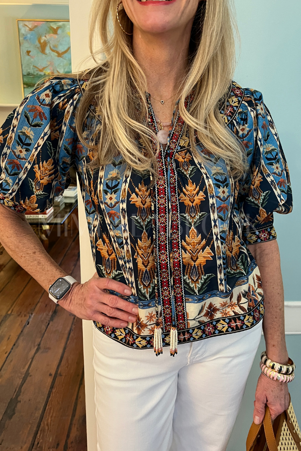 Embroidered Tapestry Blouse by Farm Rio