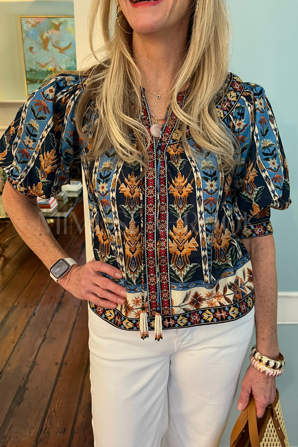 Embroidered Tapestry Blouse by Farm Rio