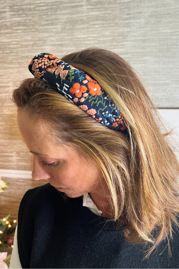 Embroidered headband