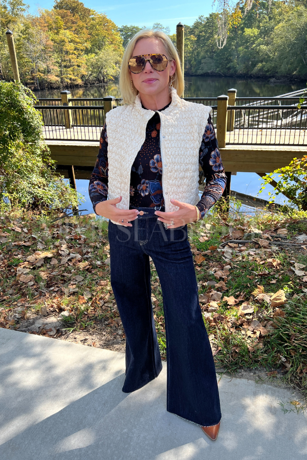 Emery vest, ivory