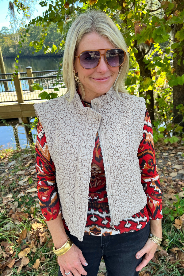 Emery vest, taupe