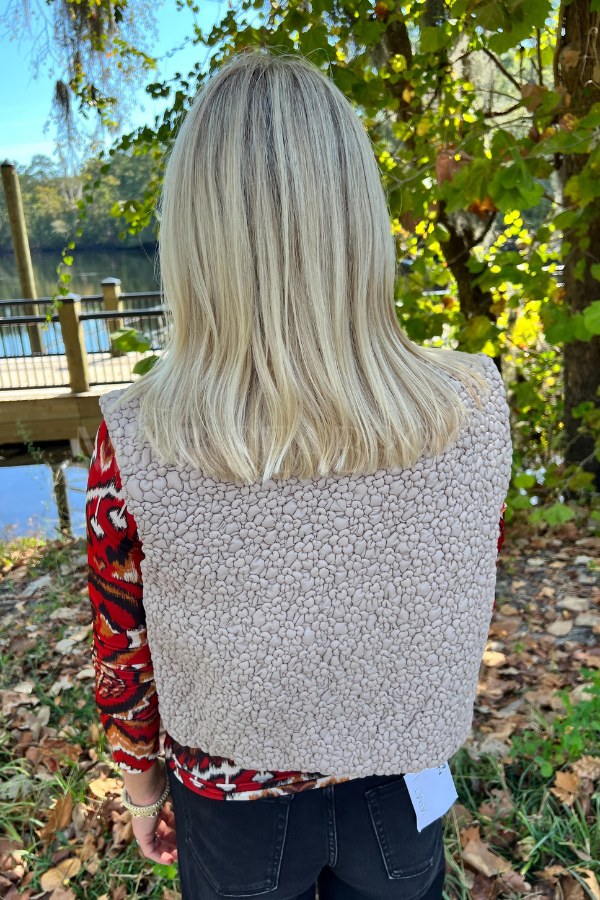 Emery vest, taupe