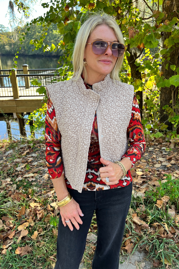 Emery vest, taupe