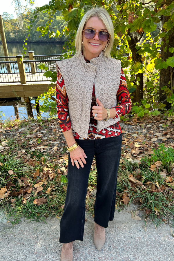 Emery vest, taupe