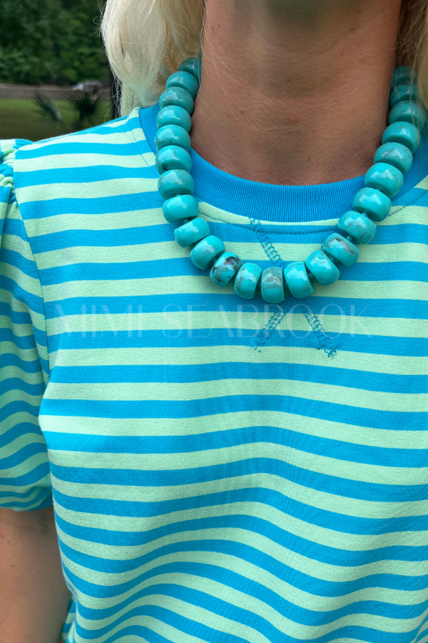 Eveline top, mint/sky