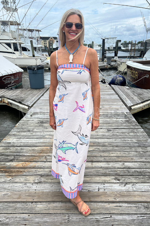 Exumas Dress by King + Pitt, chroma reef print