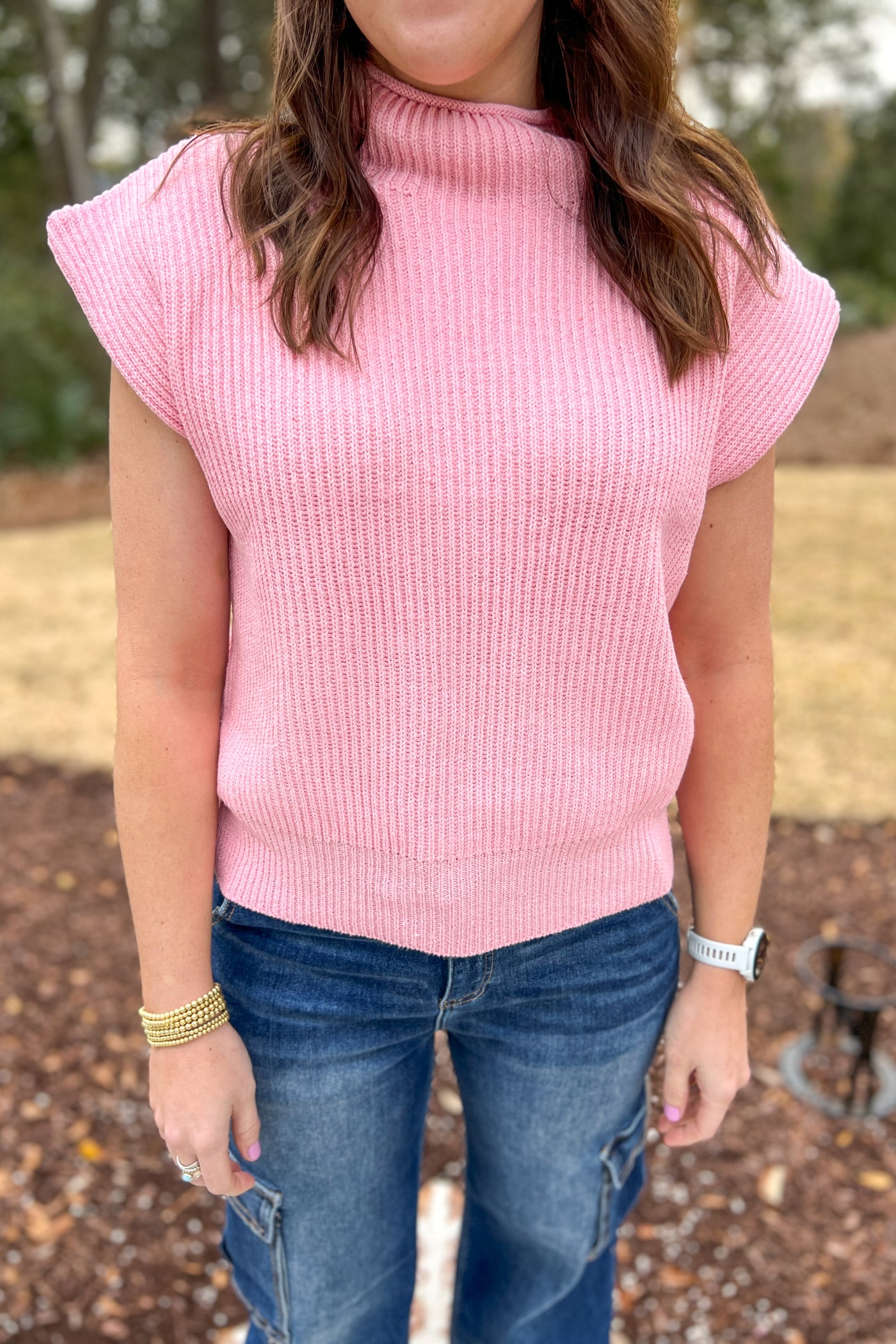 Gaines sweater top, baby pink