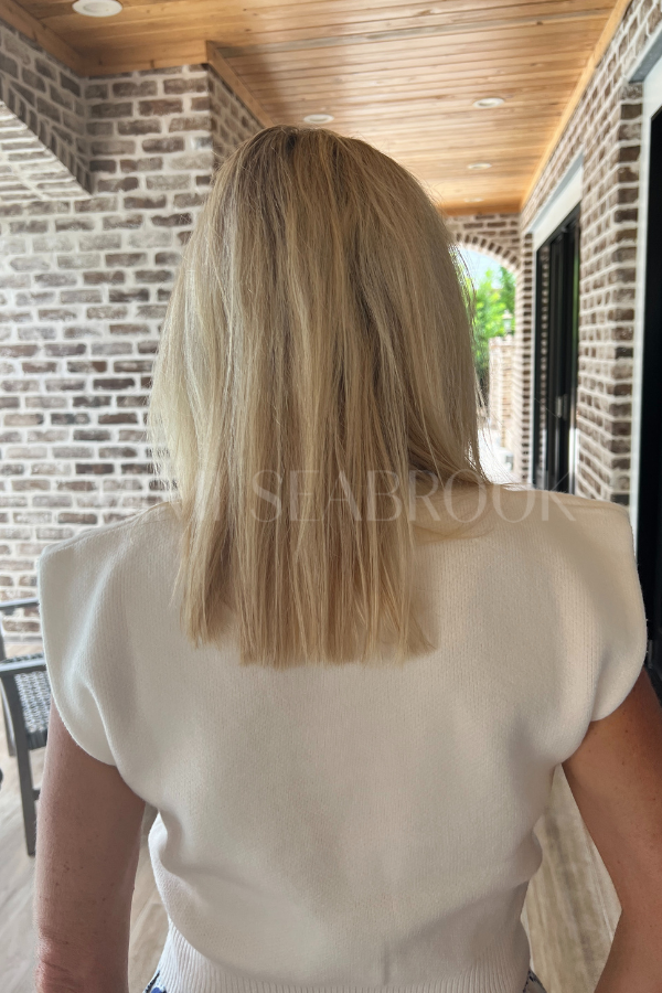Fairbanks knit top, cream