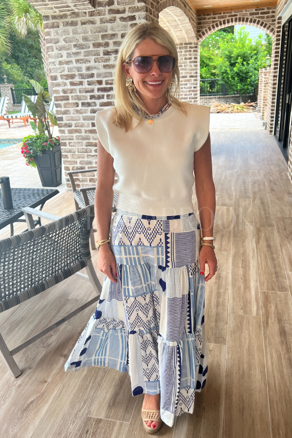 Fairbanks knit top, cream