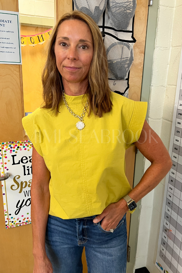 Falkner top, chartreuse