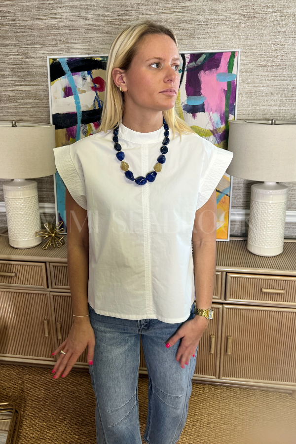 Falkner top, white