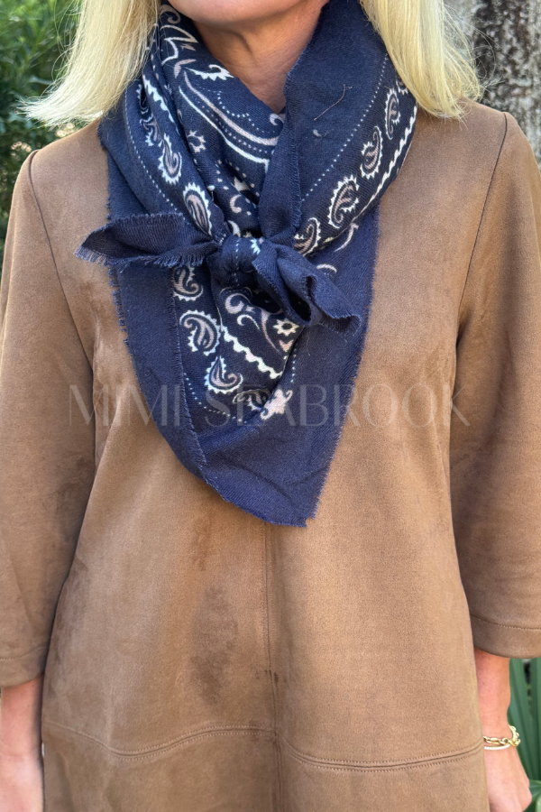 Fallon bandana scarf, navy