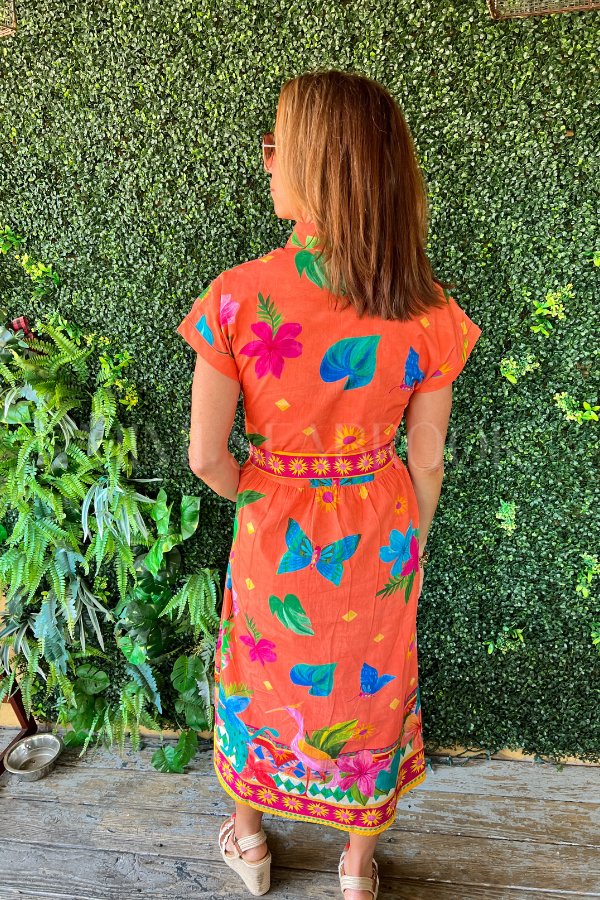 Farrah dress, garden art
