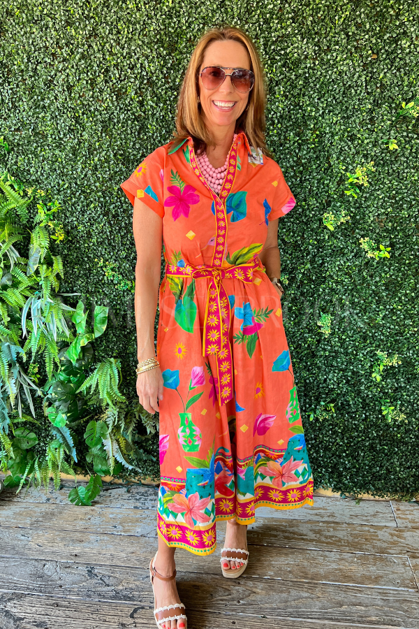 Farrah dress, garden art