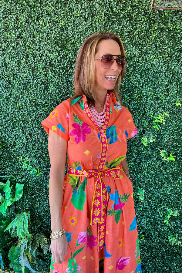 Farrah dress, garden art