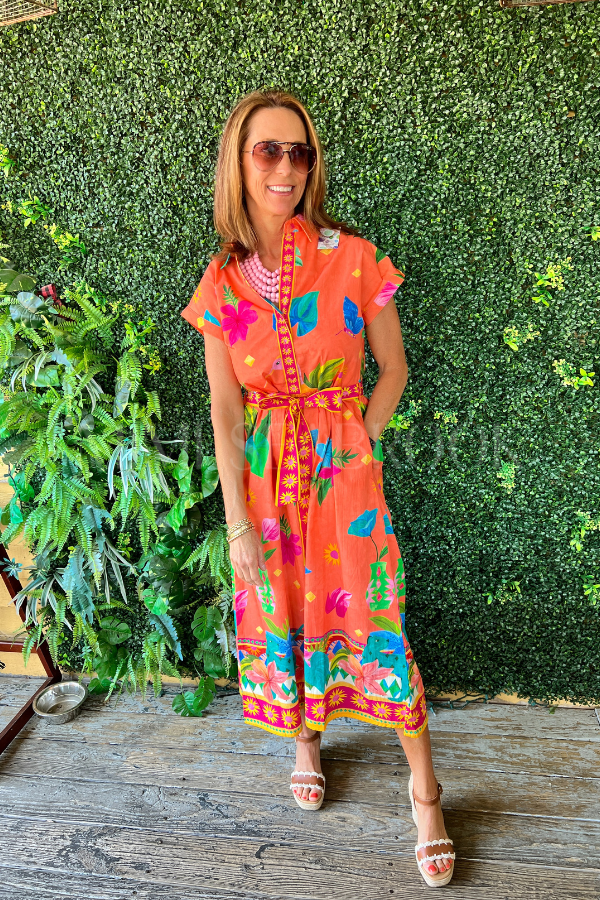 Farrah dress, garden art