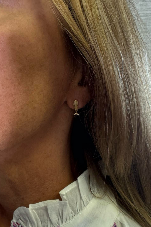 Fishbone Stud Earrings