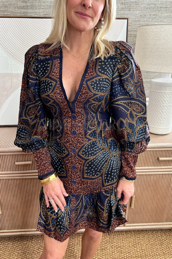 Floral Glam Blue Mini Dress by Farm Rio