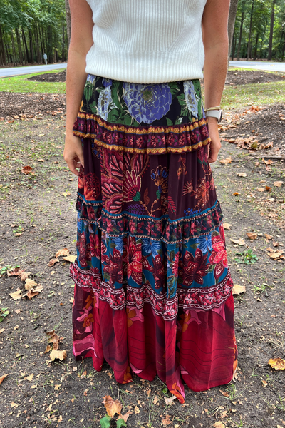 Mix nouveau floral maxi skirt shop