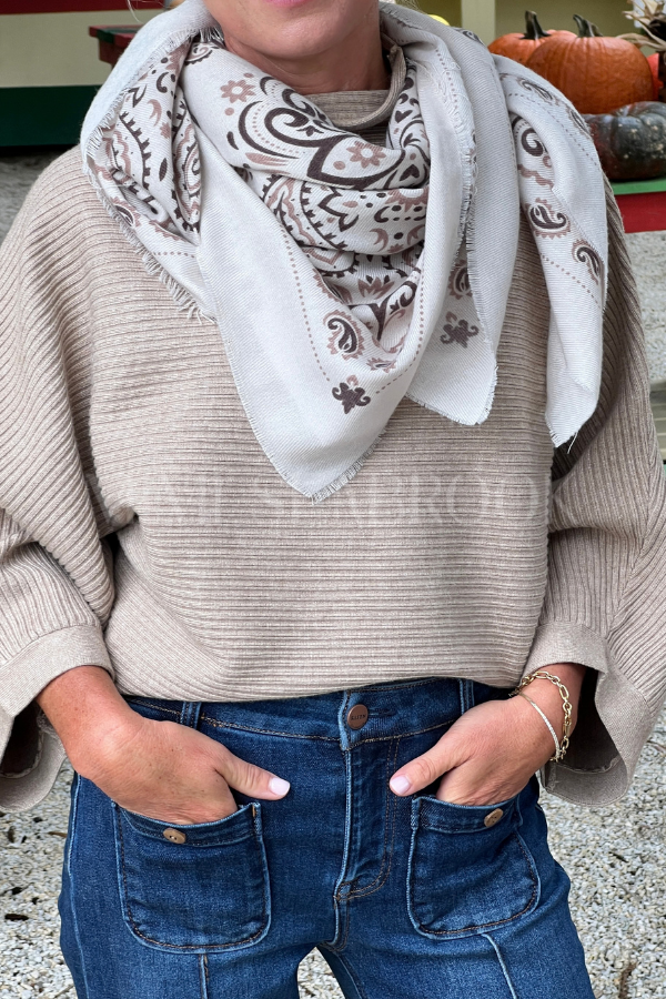 Fallon bandana scarf, beige