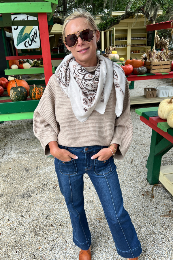 Fallon bandana scarf, beige