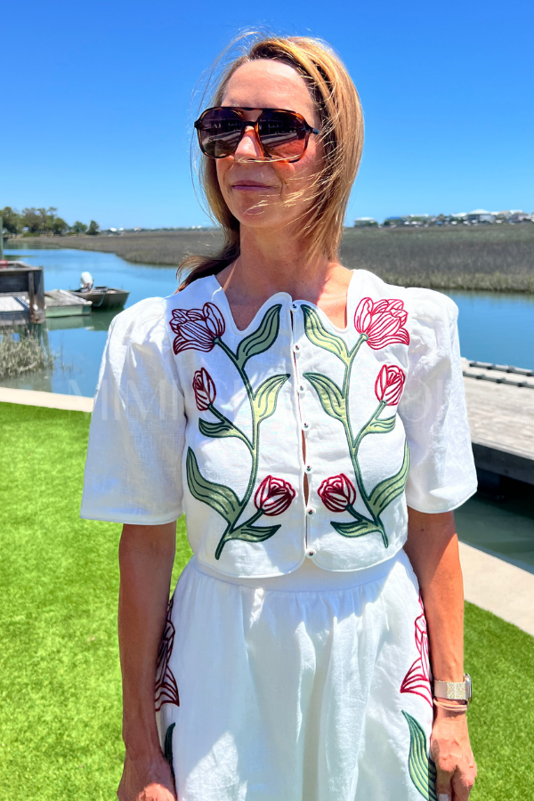 Flower Crop Top by Farm Rio
