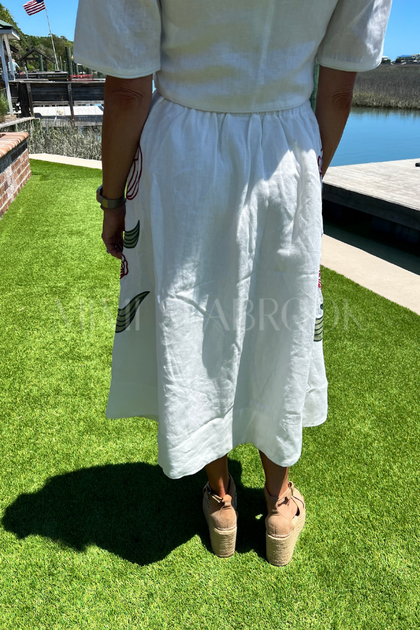 Flower Midi Skirt by Farm Rio