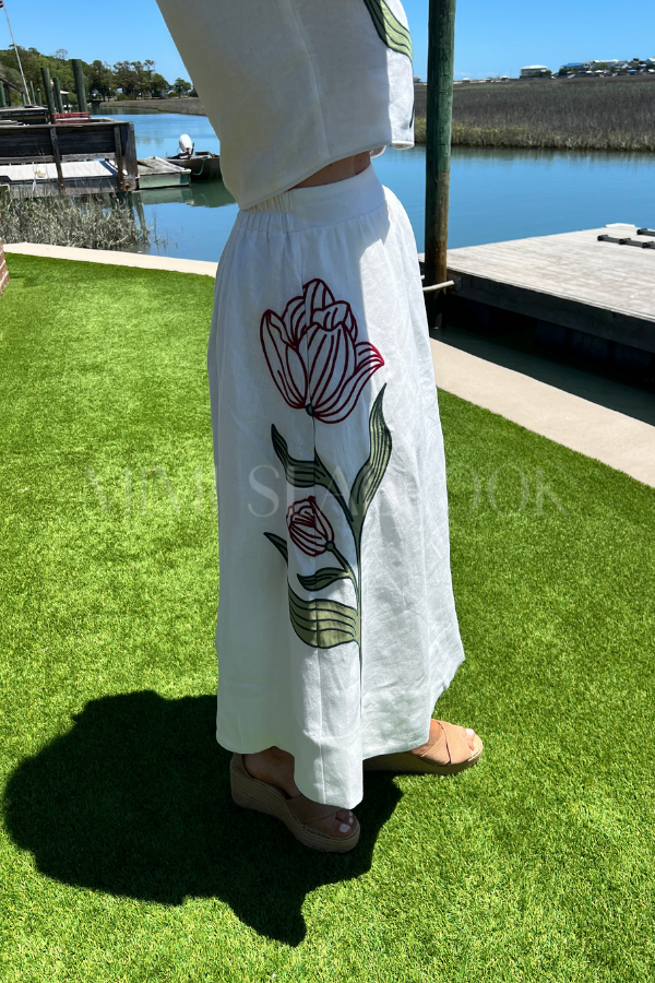 Flower Midi Skirt by Farm Rio