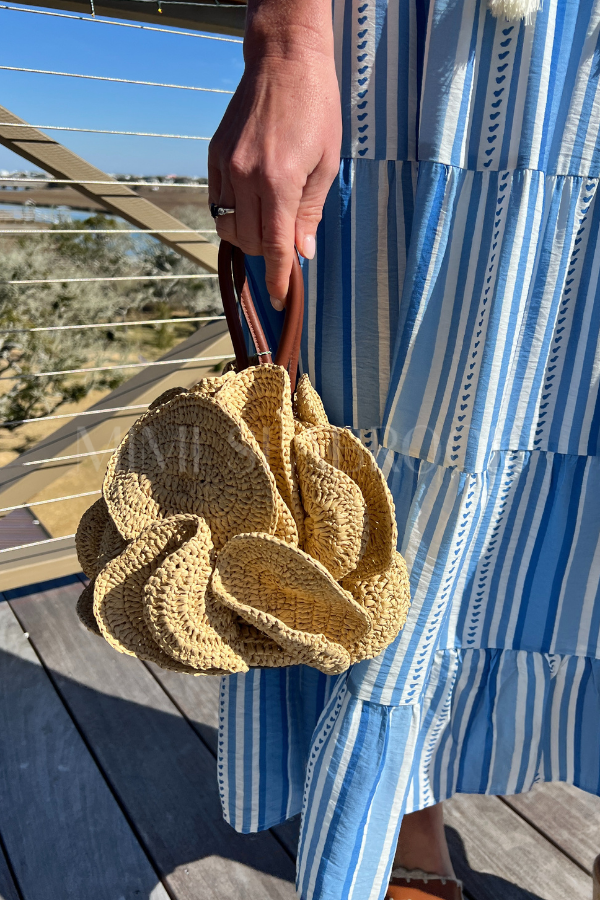 Flower Raffia Bag by Farm Rio