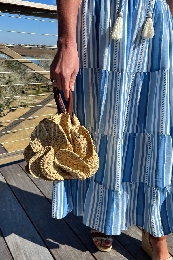 Flower Raffia Bag by Farm Rio