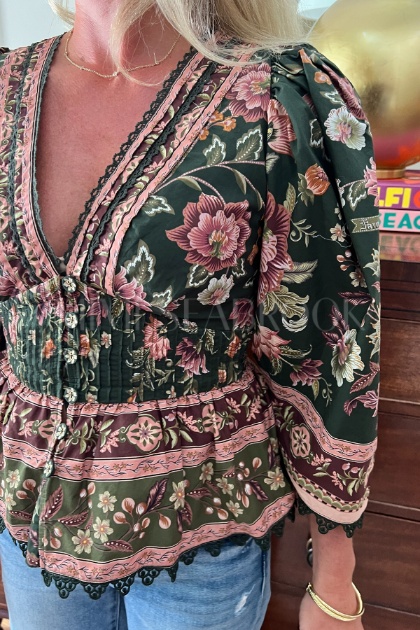 Flowering Garden Tree Blouse by Farm Rio