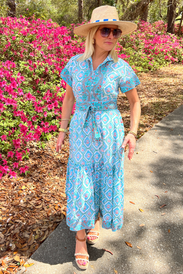 Folly Maxi Dress, Aqua Splash by Victoria Dunn