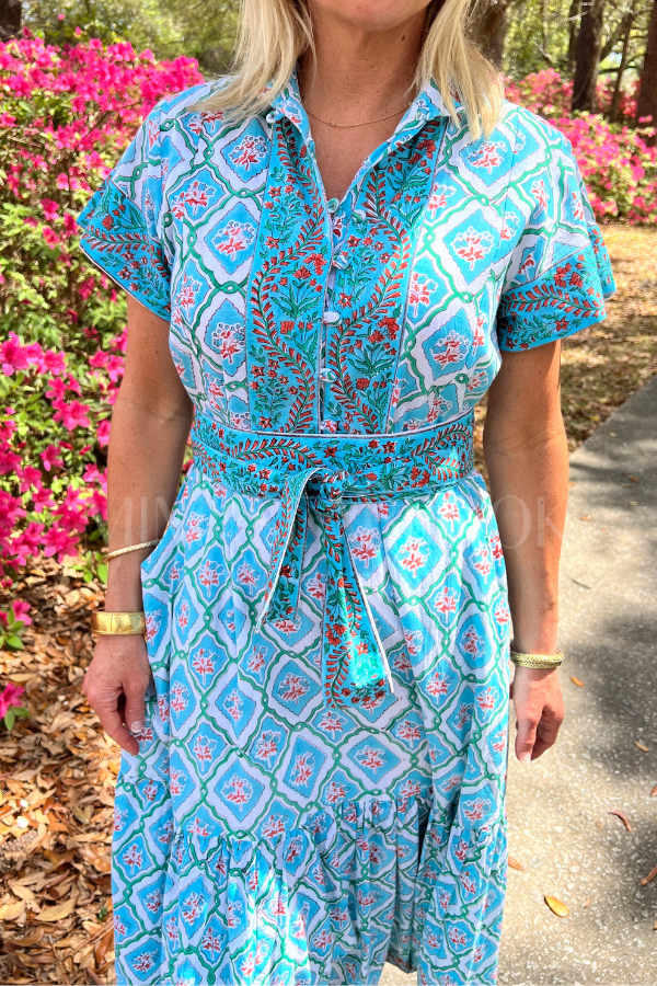 Folly Maxi Dress, Aqua Splash by Victoria Dunn