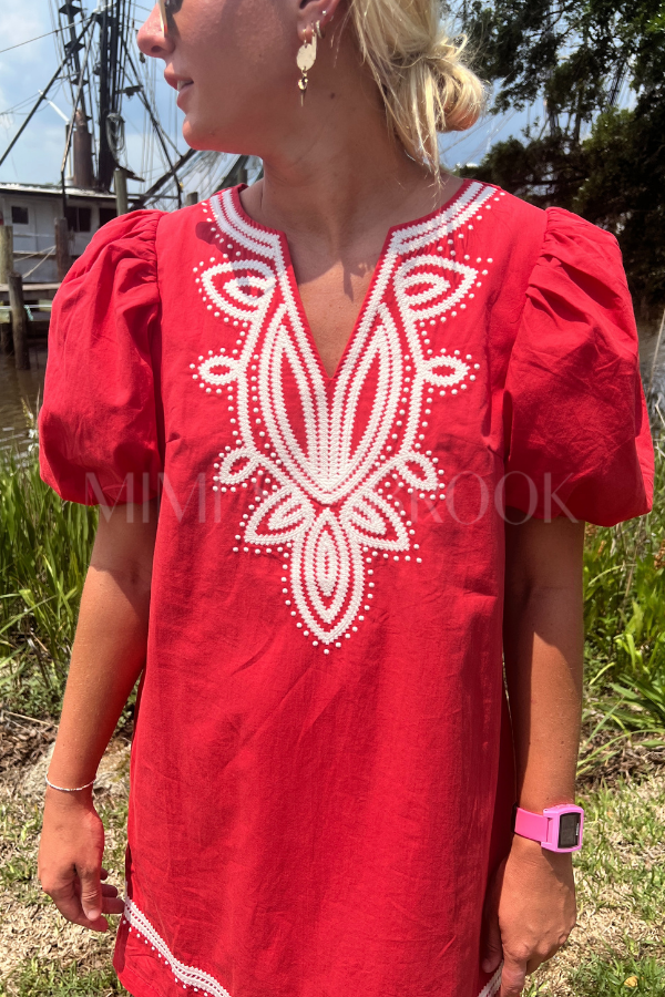 Francesca dress, red